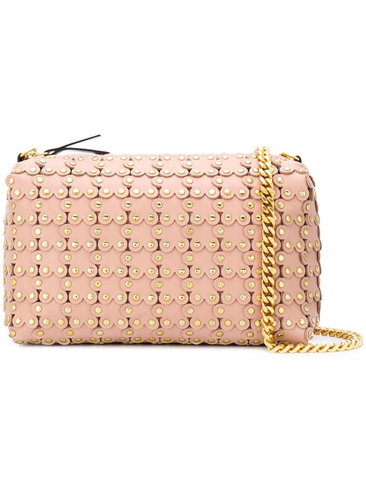 Red Valentino Red (v) Flower Puzzle Shoulder Bag - Pink