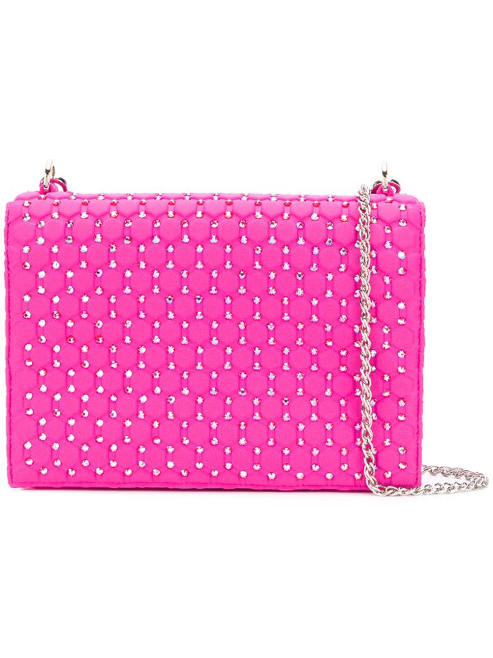 Rodo Crystal Embellished Mini Bag - Pink & Purple