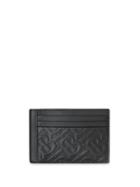 Burberry Monogram Leather Money Clip Card Case - Black