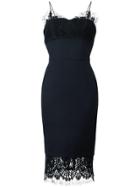 Victoria Beckham Lace-trimmed Fitted Dress - Blue