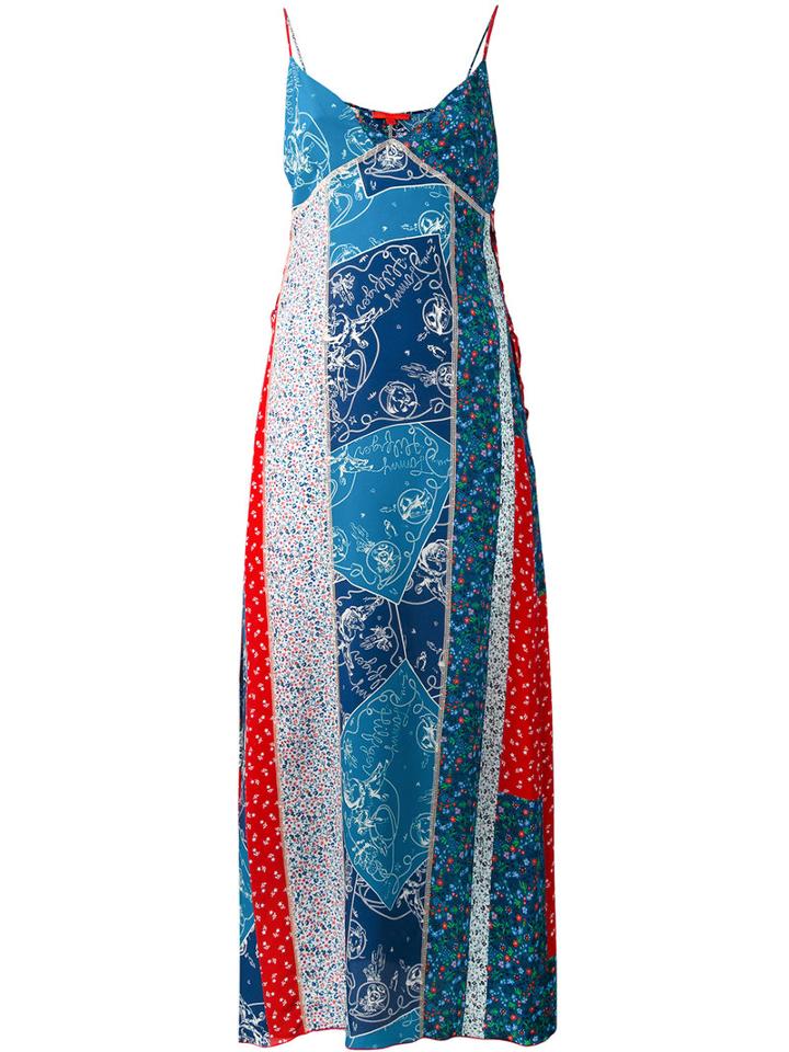 Hilfiger Collection - Printed Maxi Dress - Women - Silk/polyester - 2, Blue, Silk/polyester