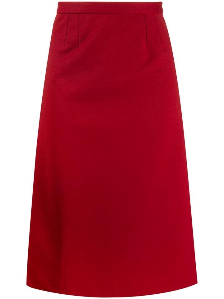 Maison Martin Margiela Pre-owned 1990's Straight Midi Skirt - Red