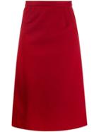 Maison Martin Margiela Pre-owned 1990's Straight Midi Skirt - Red