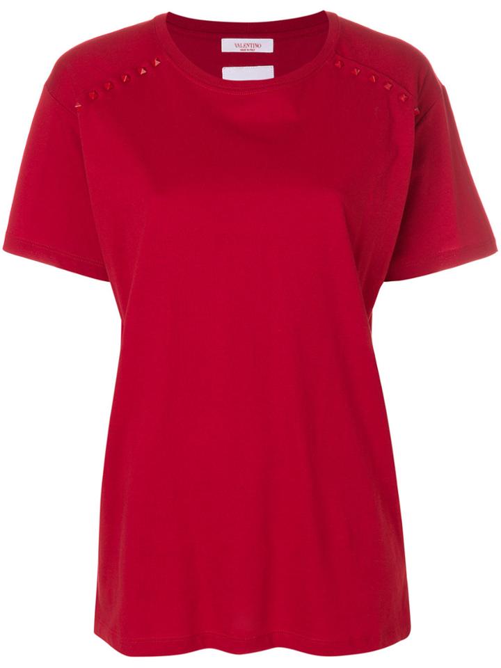 Valentino Rockstud Sweat Top - Red