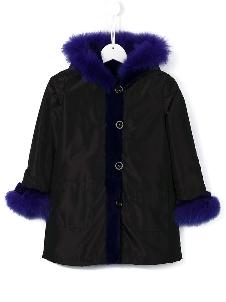 Butka Fur Reversible Coat, Girl's, Size: 8 Yrs, Black
