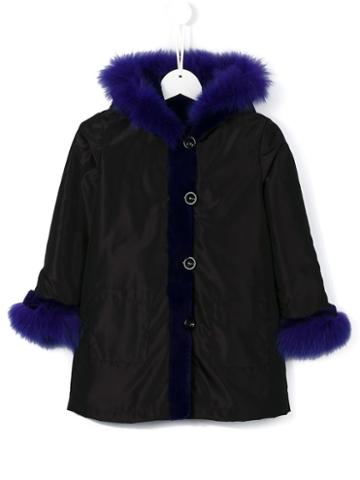 Butka Fur Reversible Coat, Girl's, Size: 8 Yrs, Black