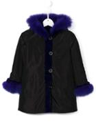Butka Fur Reversible Coat, Girl's, Size: 8 Yrs, Black