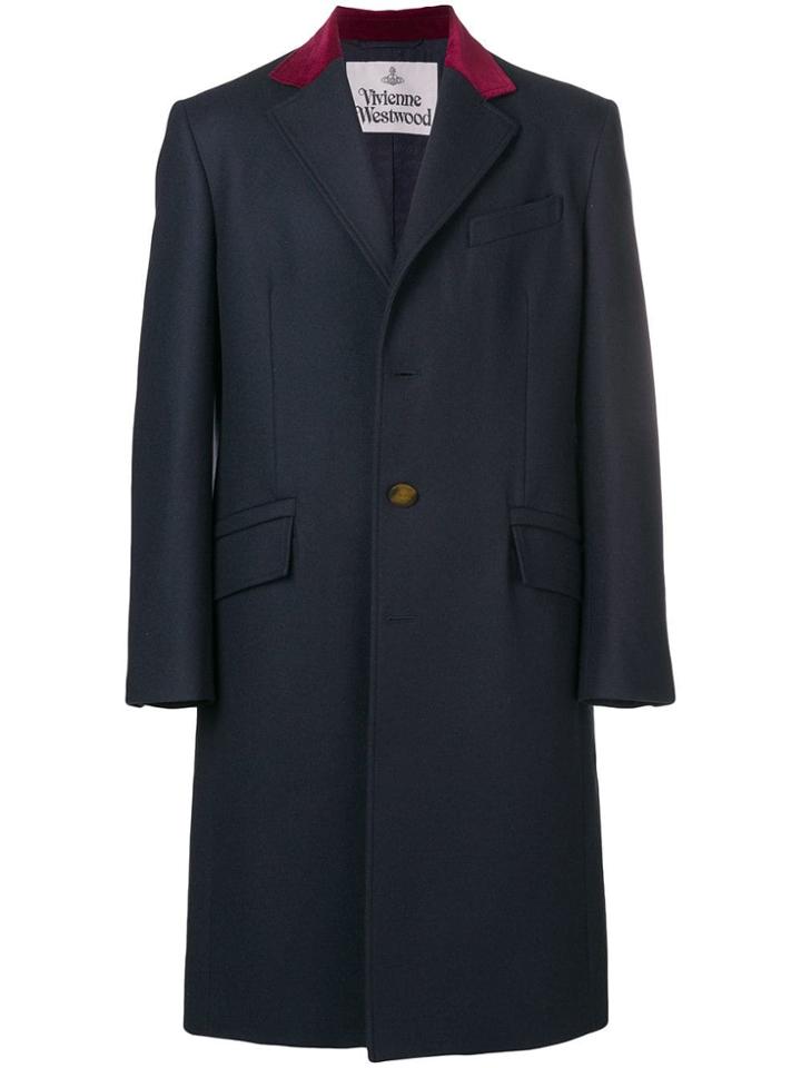 Vivienne Westwood Classic Single-breasted Coat - Blue