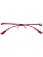 Ray-ban Rectangular Frame Glasses - Red
