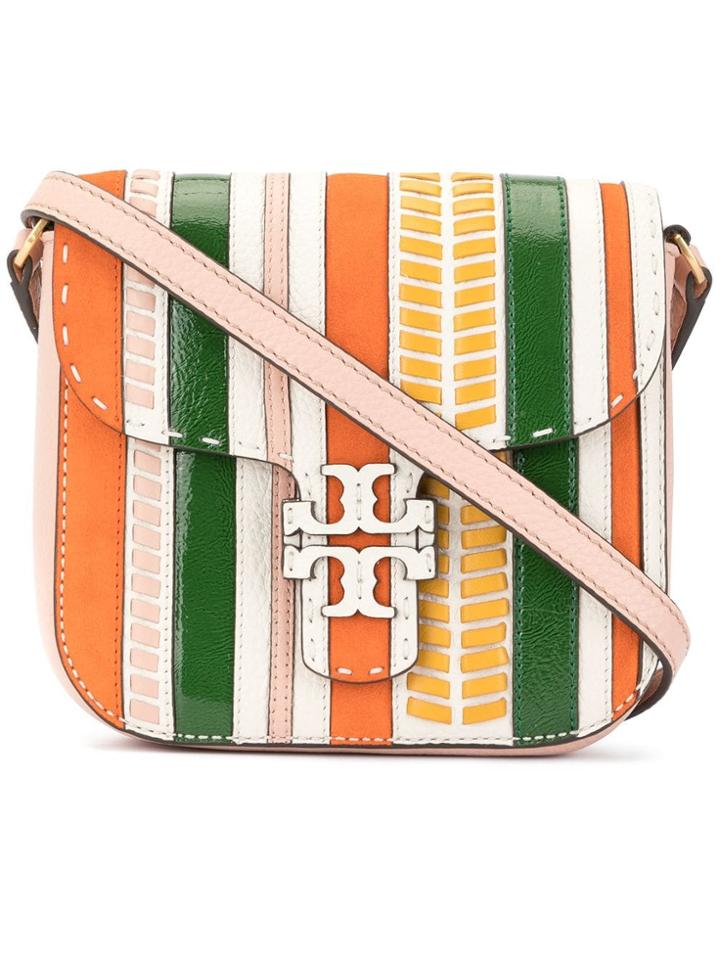 Tory Burch Mcgraw Pieced Stripe Crossbody - Pink