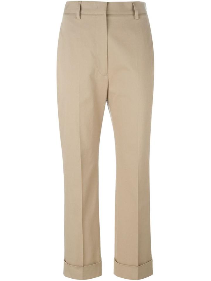 Jil Sander 'vinicio' Trousers, Women's, Size: 38, Nude/neutrals, Cotton/spandex/elastane