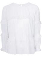 Isabel Marant Étoile - Ruffled Top - Women - Cotton - 42, White, Cotton