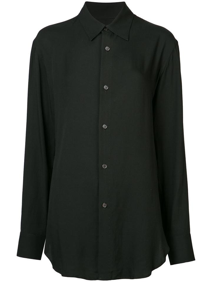 Yohji Yamamoto - Normal Long Sleeve Blouse - Women - Rayon - 1, Black, Rayon