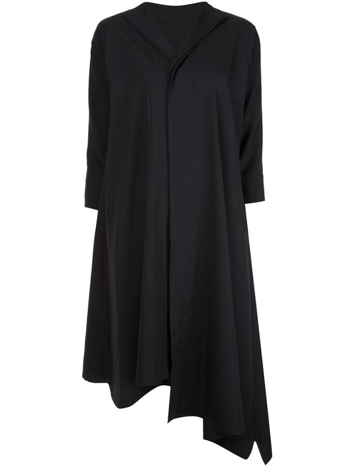 Y's Asymmetric Shirt Dress - Black