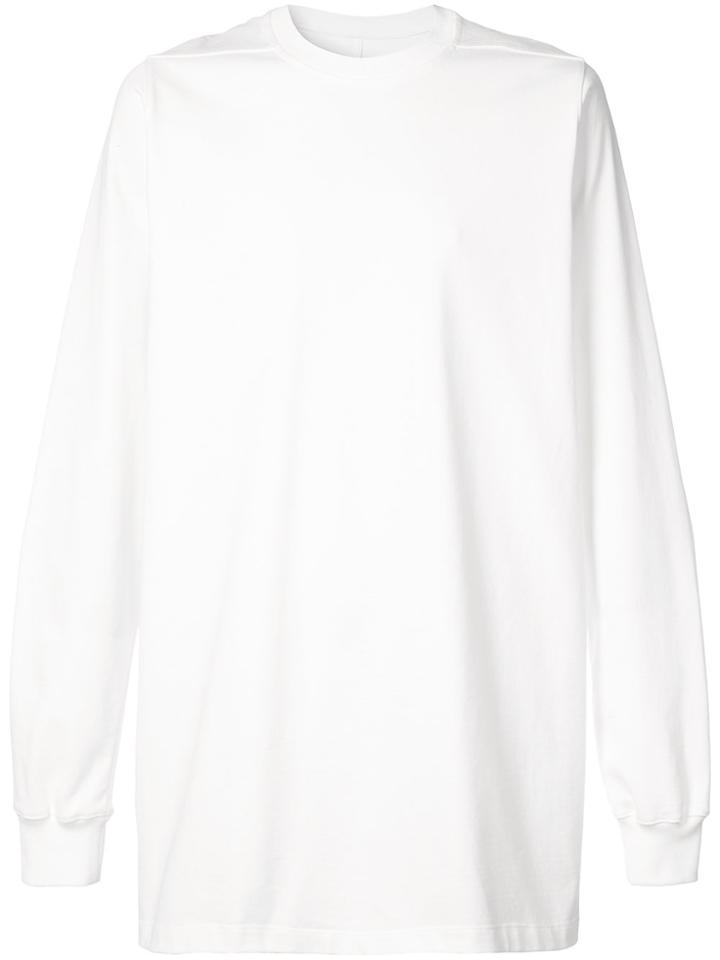 Rick Owens Long-line Long Sleeve T-shirt - White