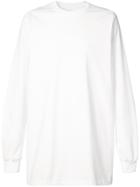 Rick Owens Long-line Long Sleeve T-shirt - White