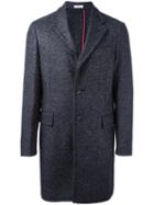 Boglioli Single Breasted Coat, Men's, Size: 52, Blue, Virgin Wool/polyamide/acrylic/cupro