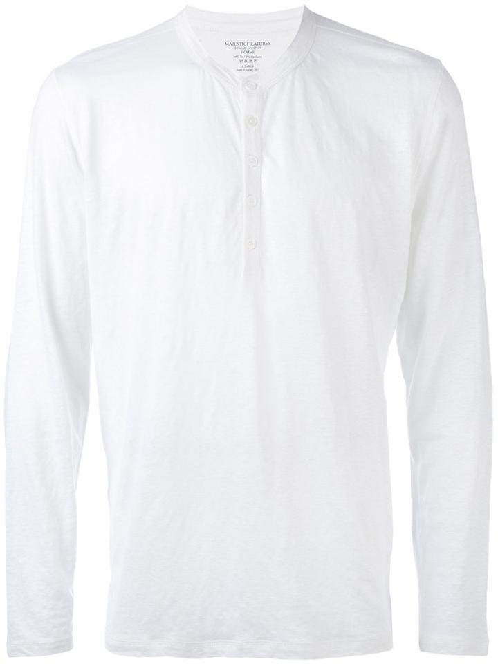 Majestic Filatures - Crew-neck Sweatshirt - Men - Linen/flax/spandex/elastane - L, White, Linen/flax/spandex/elastane
