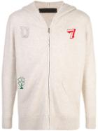 The Elder Statesman Chain Stitch Knit Hoodie - Neutrals
