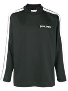 Palm Angels Logo Side-stripe Sweatshirt - Black