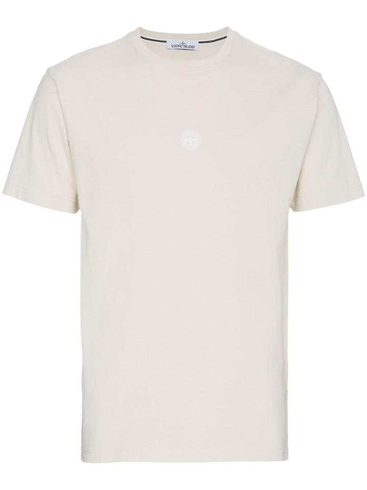 Stone Island Back Print Logo T Shirt - Neutrals