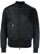 Neil Barrett Padded Bomber Jacket, Men's, Size: Medium, Black, Polyamide/viscose/cotton