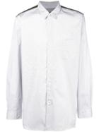 Junya Watanabe Man Camouflage Panel Striped Shirt - White