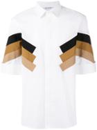 Neil Barrett Sleeve-patterned Shirt, Men's, Size: 41, White, Cotton/polyester