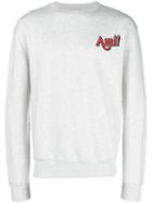 Ami Paris Sweatshirt With Ami Embroidery - Grey