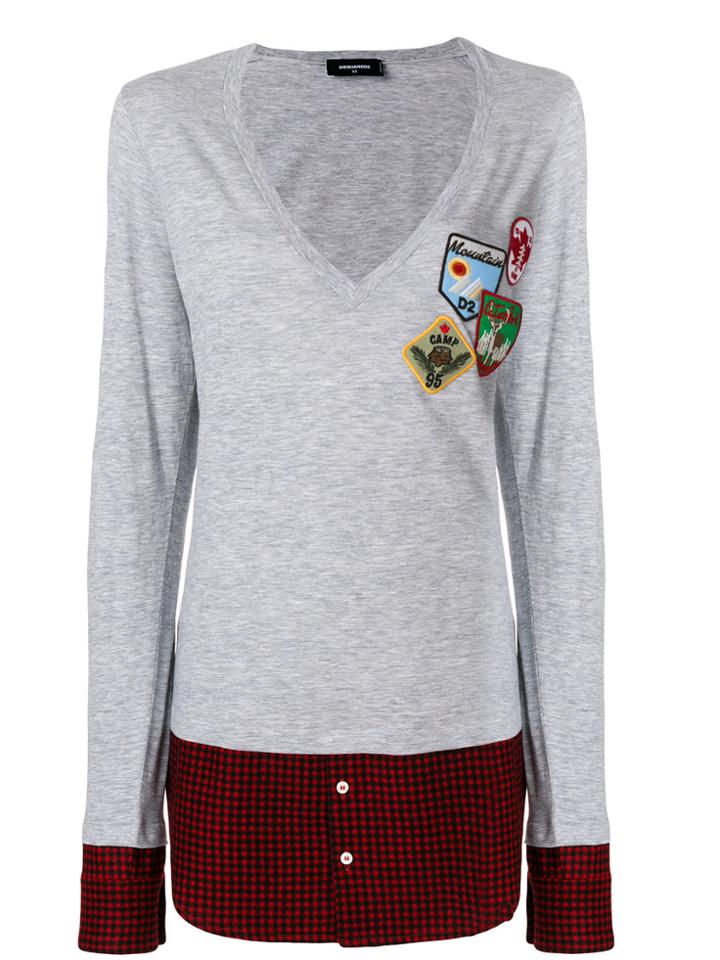 Dsquared2 Contrast Hem Sweater - Grey