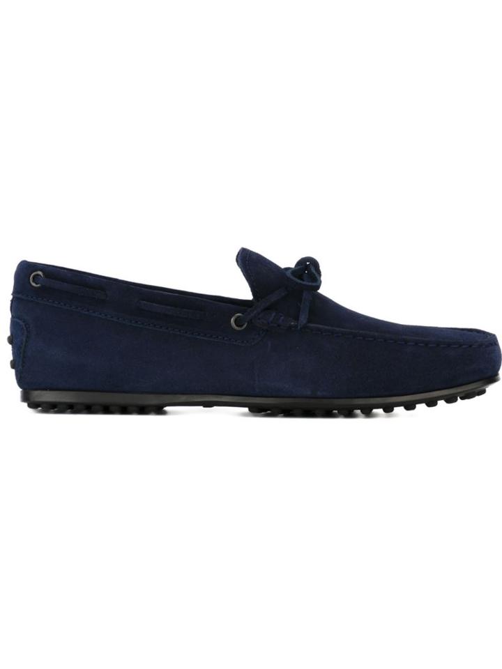 Tod S Suede Loafers, Men's, Size: 10, Blue, Chamois Leather/leather