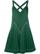 Valentino Vltn Hammered Satin Dress - Green