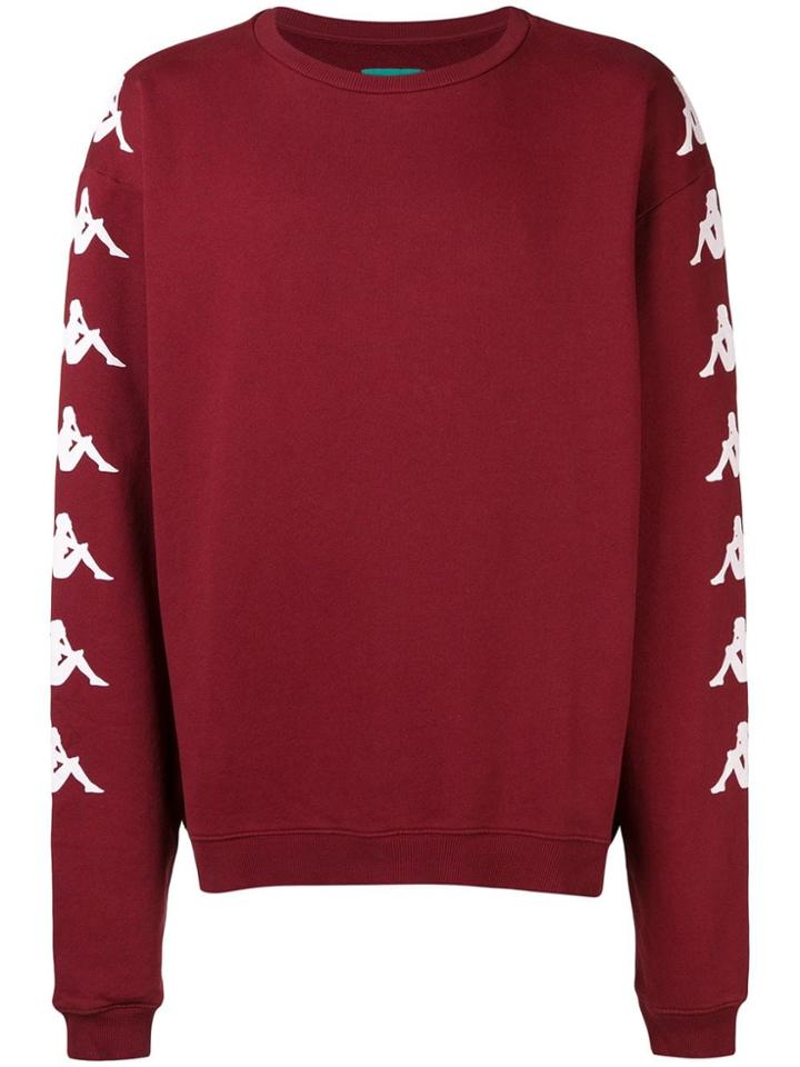 Kappa Logo Sleeve Sweatshirt - Red