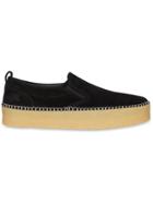 Burberry Suede Slip-on Sneakers - Black