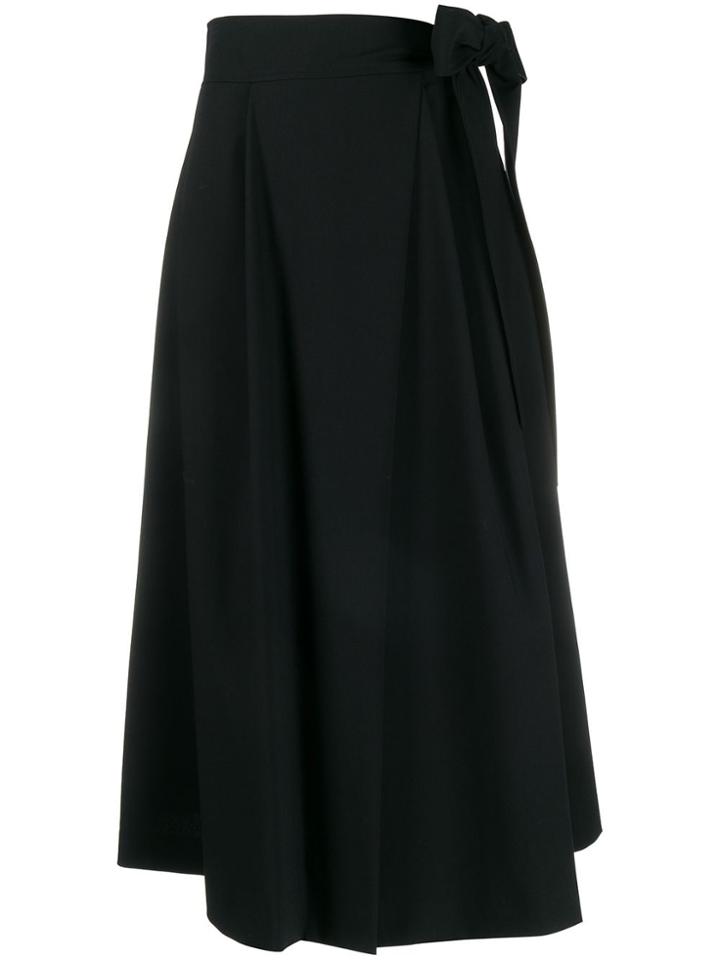 Le 17 Septembre Bow-tie Detail Pleated Skirt - Blue