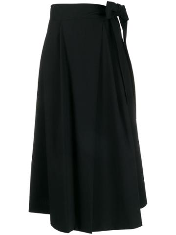 Le 17 Septembre Bow-tie Detail Pleated Skirt - Blue