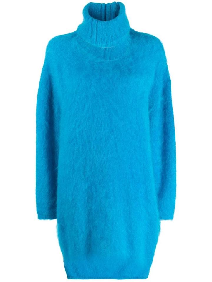 Gianluca Capannolo Fuzzy Sweater Dress - Blue
