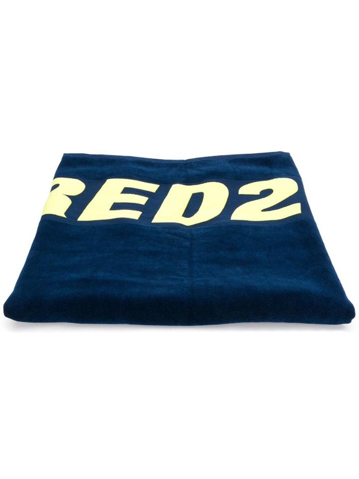 Dsquared2 Logo Beach Towel - Blue
