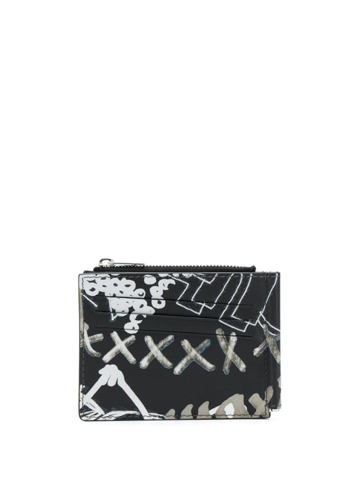 Maison Margiela Graffiti-print Money Holder - Black