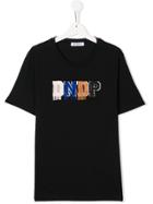 Dondup Kids Fringed Logo T-shirt - Black