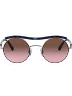 Giorgio Armani Round Frame Sunglasses - Silver