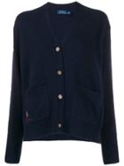 Polo Ralph Lauren Embroidered Pony Straight-fit Cardigan - Blue