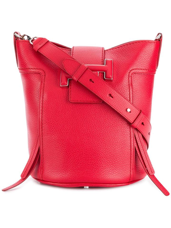 Tod's Double T Bucket Bag - Red