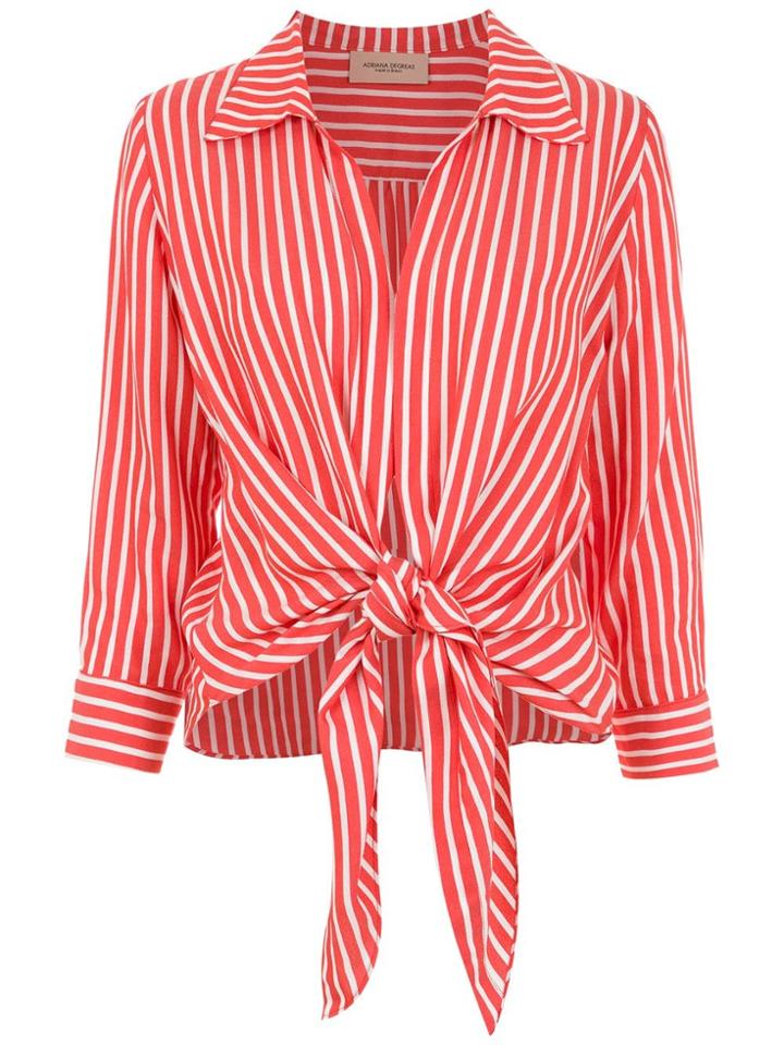 Adriana Degreas Italia Striped Shirt - Red