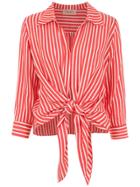 Adriana Degreas Italia Striped Shirt - Red