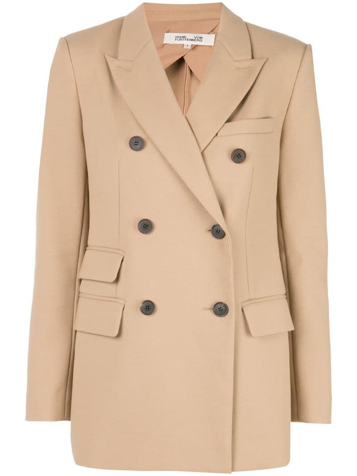Diane Von Furstenberg Double Breasted Blazer - Brown