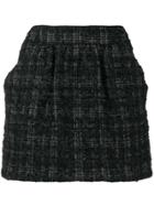 Prada Vintage 1990's Checked Mini Skirt - Black