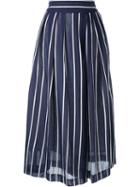 Loveless Striped Pleated Trousers