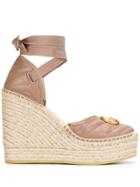 Gucci Leather Platform Espadrilles - Pink