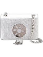 Moschino Cut-out Plaque Cross Body Bag